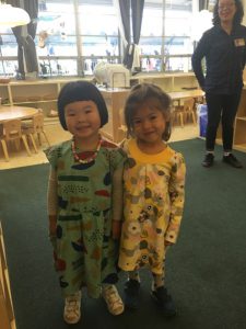 Lauren and her friend Marni were the first to arrive in their new preschool classroom...