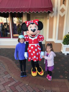 Within minutes of arriving at Disneyland, we had a Minnie sighting - got the girls in the right mood for the fun to come...