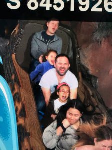 Action shot of Maile and I on Splash Mountain!