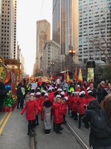 A view of the scene as we get in our places for the start of the parade...