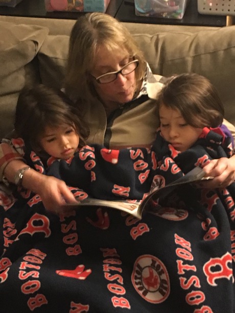 When they weren't running, they were cuddling and reading...