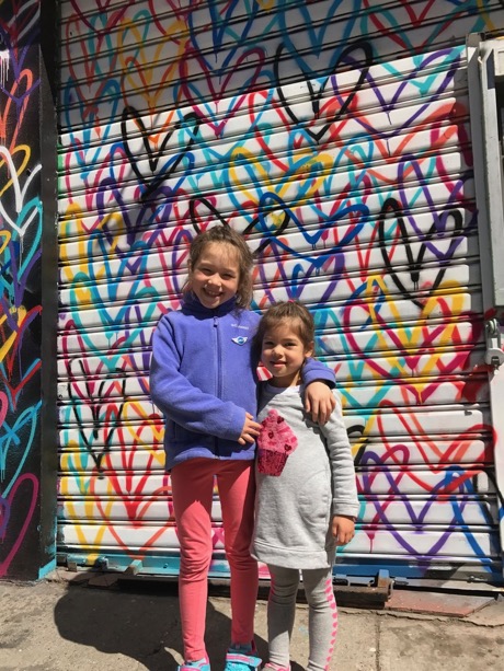 Maile and Lauren taking in some more grafitti