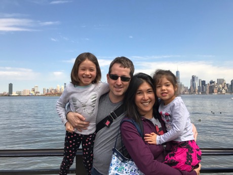 Family shot on Liberty Island