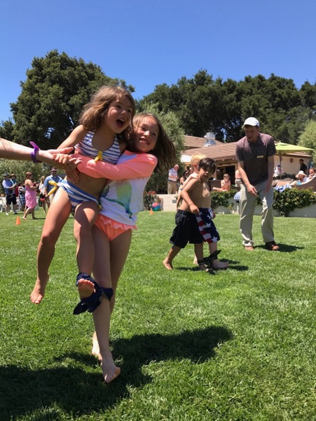 A big sister is the absolute best partner in a three-legged race